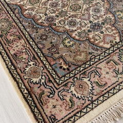 Oriental Agra Hand-Knotted Wool Hallway Indian Runner Rug – 84 x 340 CM