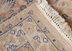 Authentic Wool Hand-Knotted Floral Hallway Runner Rug - 90 x 160 CM