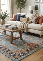Blue Vintage Area Rug