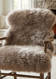 mushroom sheepskin rug in NZ