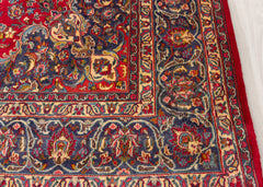Vintage Mashad Hand-Knotted Wool Persian Rug (Size: 295 X 375 CM)