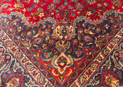 Vintage Mashad Hand-Knotted Wool Persian Rug (Size: 295 X 375 CM)