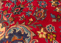 Vintage Mashad Hand-Knotted Wool Persian Rug (Size: 295 X 375 CM)