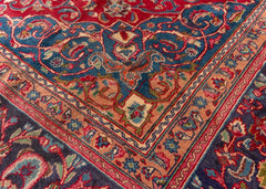 Vintage Sabzevar Hand-Knotted Wool Persian Rug (Size: 300 X 373 CM)