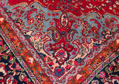 Vintage Sabzevar Hand-Knotted Wool Persian Rug (Size: 300 X 380 CM)