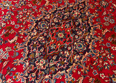 Signed Vintage Mashad Hand-Knotted Wool Persian Rug (Size: 245 X 340 CM)