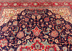 Vintage Sarouk Hand-Knotted Wool Persian Rug (Size: 300 X 406 CM)