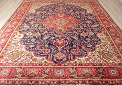 Vintage Tabriz Hand-Knotted Wool Persian Rug (Size: 300 X 385 CM)