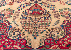 Vintage Sabzevar Hand-Knotted Wool Persian Rug (Size: 290 X 380 CM)