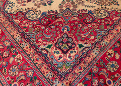 Vintage Sabzevar Hand-Knotted Wool Persian Rug (Size: 290 X 380 CM)