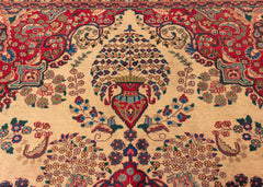 Vintage Sabzevar Hand-Knotted Wool Persian Rug (Size: 290 X 380 CM)