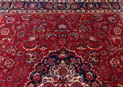 Vintage Mashad Hand-Knotted Wool Persian Rug (Size: 300 X 340 CM)