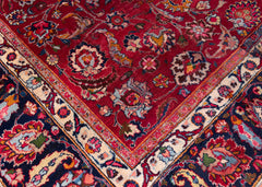 Vintage Mashad Hand-Knotted Wool Persian Rug (Size: 300 X 340 CM)