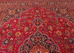 Signed Vintage Mashad Hand-Knotted Wool Persian Rug (Size: 285 X 390 CM)