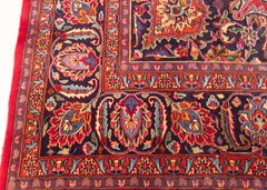 Signed Vintage Mashad Hand-Knotted Wool Persian Rug (Size: 285 X 390 CM)