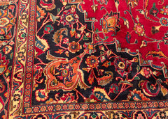 Vintage Mashad Hand-Knotted Wool Persian Rug (Size: 290 X 395 CM)