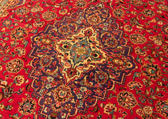 Vintage Kashan Hand-Knotted Wool Persian Rug (Size: 290 X 425 CM)