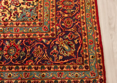 Vintage Kashan Hand-Knotted Wool Persian Rug (Size: 290 X 425 CM)