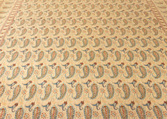 Vintage Kashan Hand-Knotted Wool Persian Rug (Size: 300 X 390 CM)