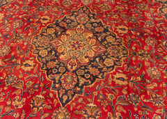 Vintage Kashan Hand-Knotted Wool Persian Rug (Size: 300 X 390 CM)
