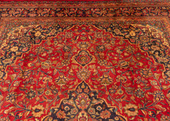 Vintage Kashan Hand-Knotted Wool Persian Rug (Size: 300 X 390 CM)