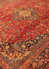 Vintage Kashan Hand-Knotted Wool Persian Rug (Size: 300 X 390 CM)