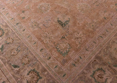 Vintage Overdyed Tabriz Hand-Knotted Wool Persian Rug (Size: 290 X 390 CM)