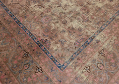 Vintage Overdyed Sabzevar Hand-Knotted Wool Persian Rug (Size: 280 X 370 CM)