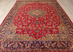 Vintage Sabzevar Hand-Knotted Wool Persian Rug (Size: 255 X 365 CM)