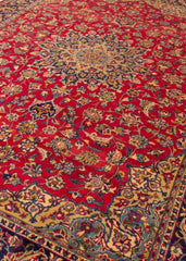 Vintage Sabzevar Hand-Knotted Wool Persian Rug (Size: 255 X 365 CM)