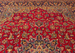 Vintage Sabzevar Hand-Knotted Wool Persian Rug (Size: 255 X 365 CM)