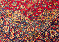 Vintage Sabzevar Hand-Knotted Wool Persian Rug (Size: 255 X 365 CM)