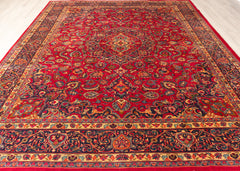 Vintage Yazd Hand-Knotted Wool Persian Rug (Size: 300 X 380 CM)