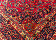 Vintage Yazd Hand-Knotted Wool Persian Rug (Size: 300 X 380 CM)