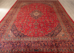 Vintage Mashad Hand-Knotted Wool Persian Rug (Size: 290 X 400 CM)
