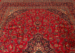 Vintage Mashad Hand-Knotted Wool Persian Rug (Size: 290 X 400 CM)
