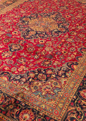 Vintage Yazd Hand-Knotted Wool Persian Rug (Size: 285 X 380 CM)