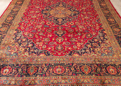 Vintage Yazd Hand-Knotted Wool Persian Rug (Size: 285 X 380 CM)