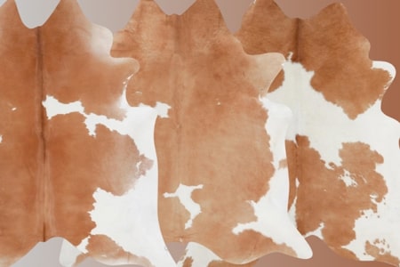 Beige And White Cowhide Rugs