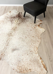 Salt Pepper Brown & White Cowhide Rug