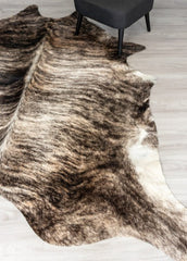 Dark Brindle Cowhide Rug (Size: 240 X 220 CM)