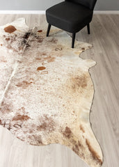 Salt Pepper Brown & White Cowhide Rug (Size: 240 X 200 CM)