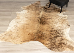 Light Brindle Cowhide Rug (Size: 220 X 200 CM)