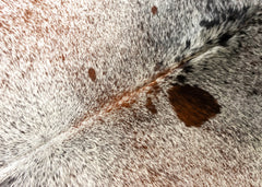 Salt Pepper Tri-Color Cowhide Rug (Size: 240 X 190 CM)