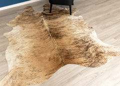 Light Brindle Cowhide Rug (Size: 220 X 200 CM)