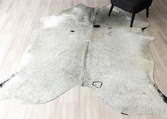 Salt Pepper Black & White Cowhide Rug (Size: 240 X 200 CM)