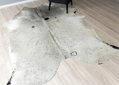 Salt Pepper Black & White Cowhide Rug (Size: 240 X 200 CM)