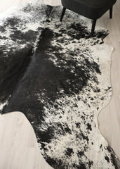 Salt Pepper Black & White Cowhide Rug (Size: 240 X 210 CM) CHR2740
