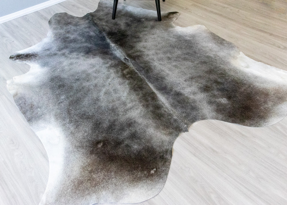grey cowskin rug