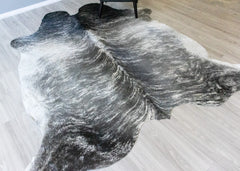 grey brindle cow skin rug